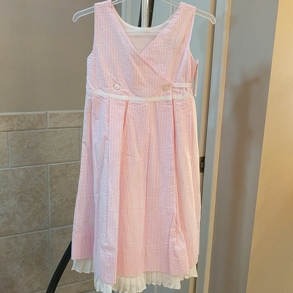 🎉 HOST PICK 🎉 Ralph Lauren girls size 6 pink seersucker sundress - Picture 3 of 6